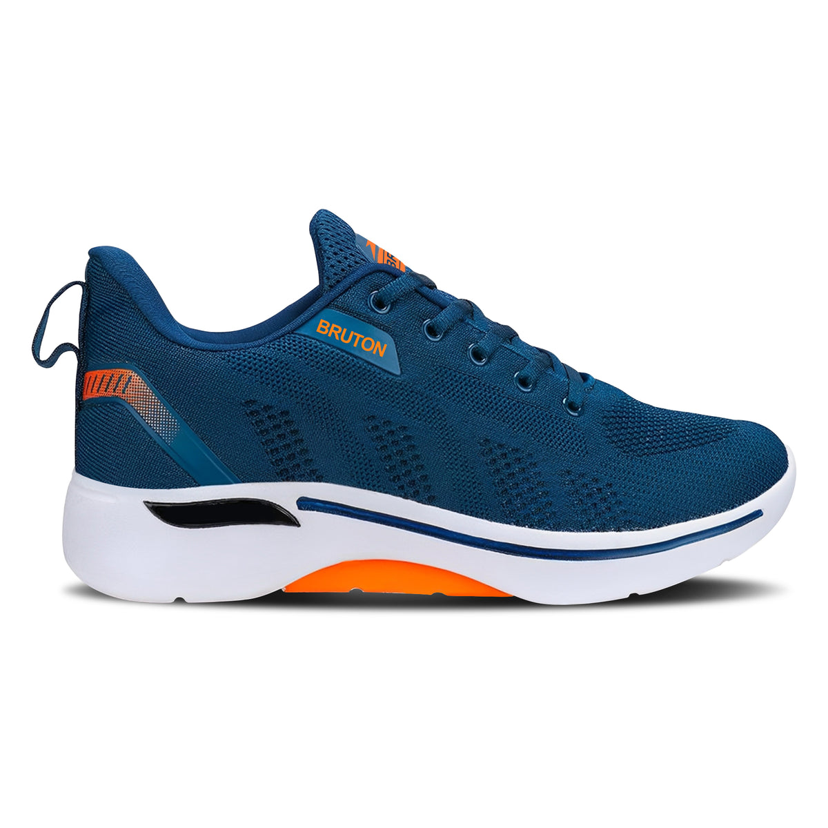 BRUTON Men's Navy Blue621 Lightweight Mesh Slip-On Sports Shoes with Cushioned Sole