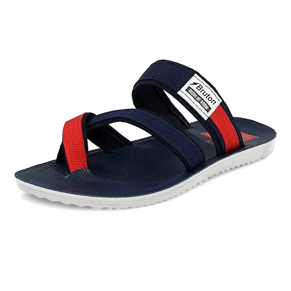 BRUTON 1031 Men's Sporty Casual Sandals – Navy & Red