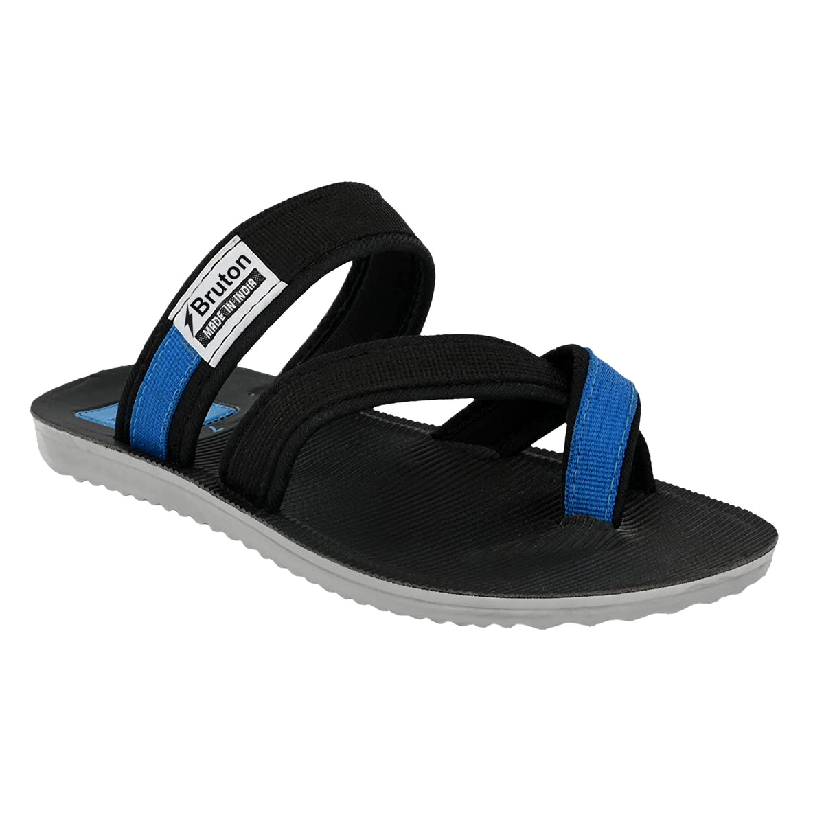 BRUTON 1032 Men's Sporty Casual Sandals – Black & Blue