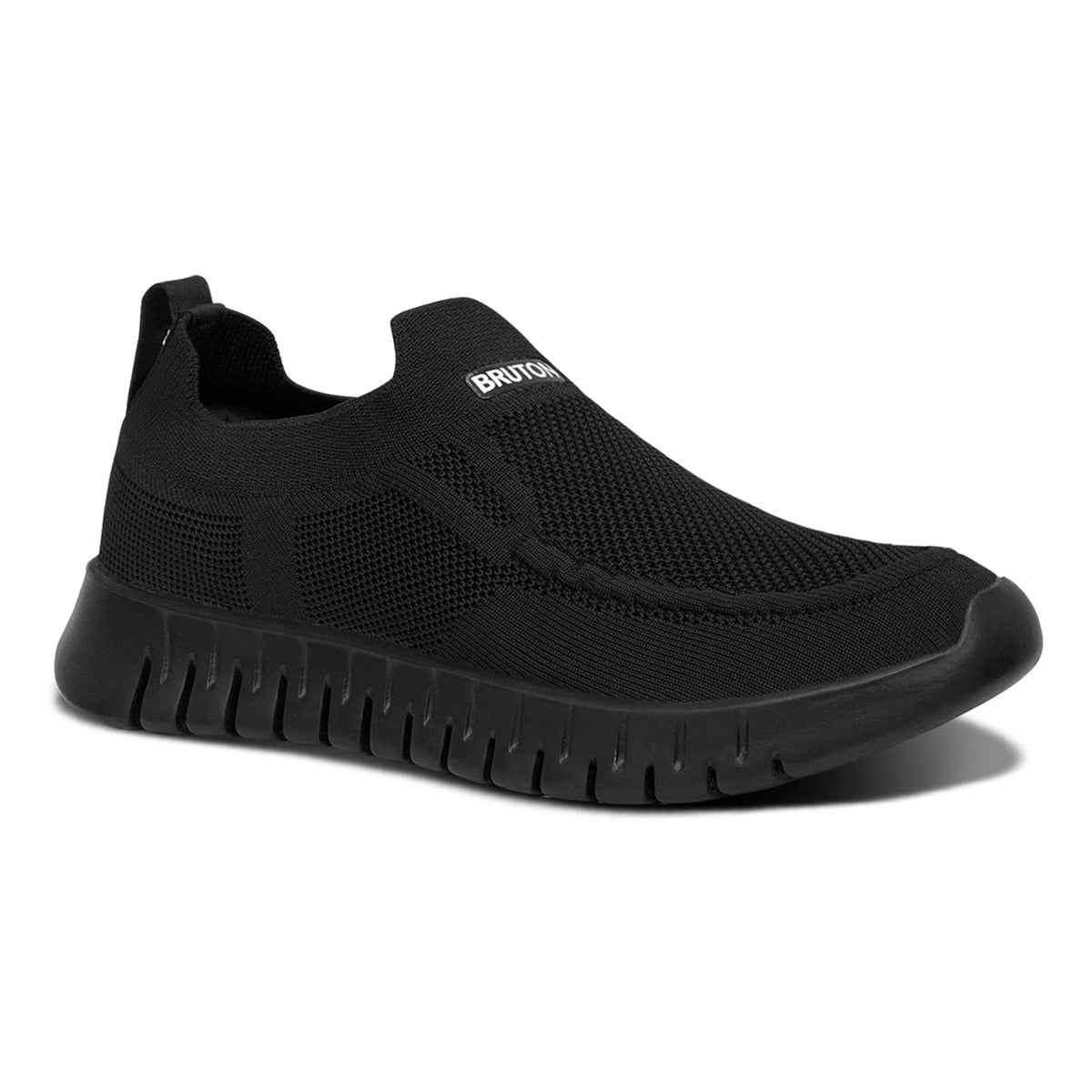 Bruton 790 Men’s Black Slip-On Running Shoes | Lightweight Casual Sports Sneakers