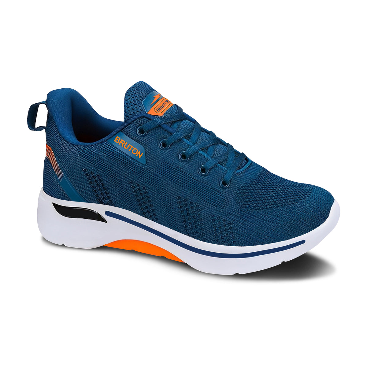 BRUTON Men's Navy Blue621 Lightweight Mesh Slip-On Sports Shoes with Cushioned Sole