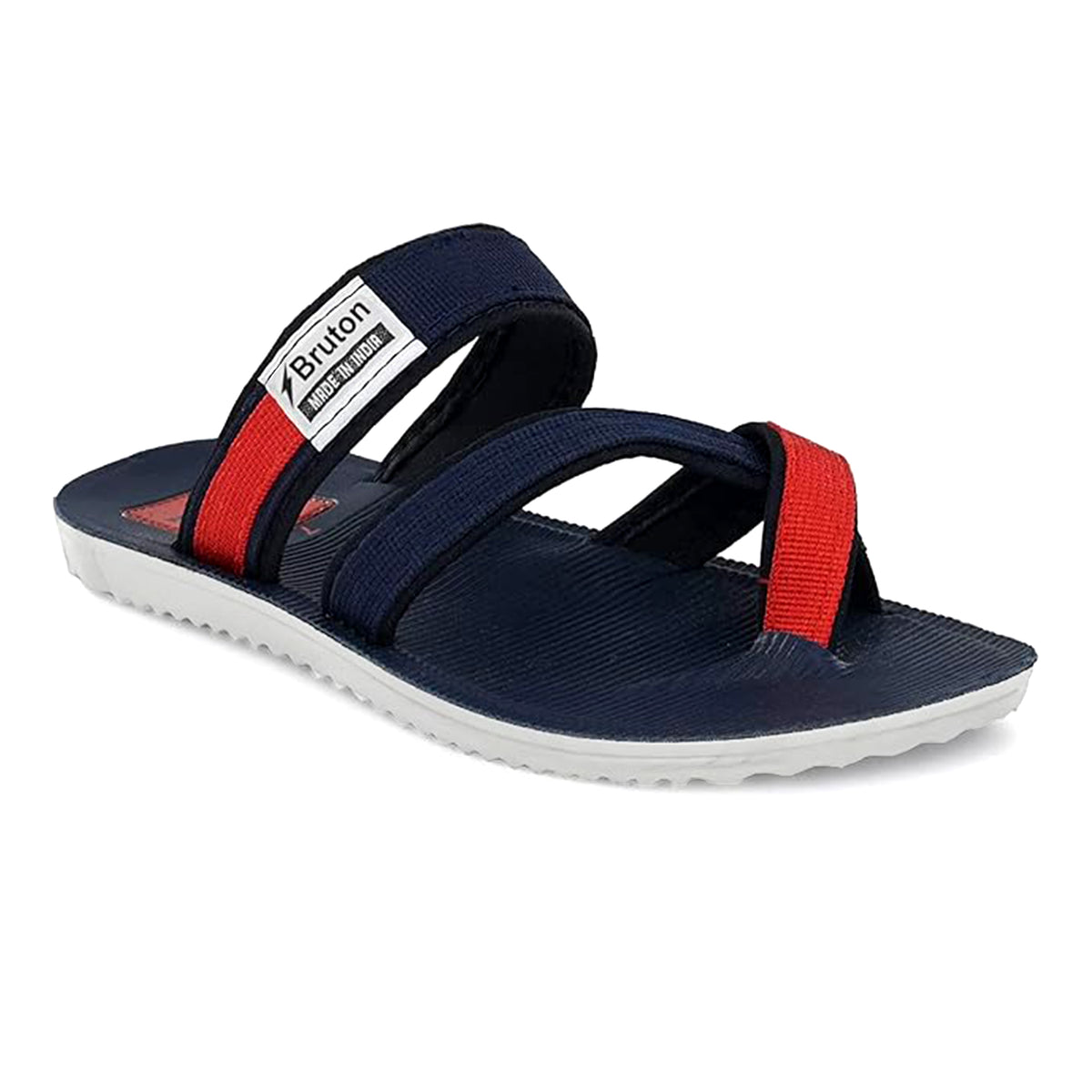 BRUTON 1031 Men's Sporty Casual Sandals – Navy & Red