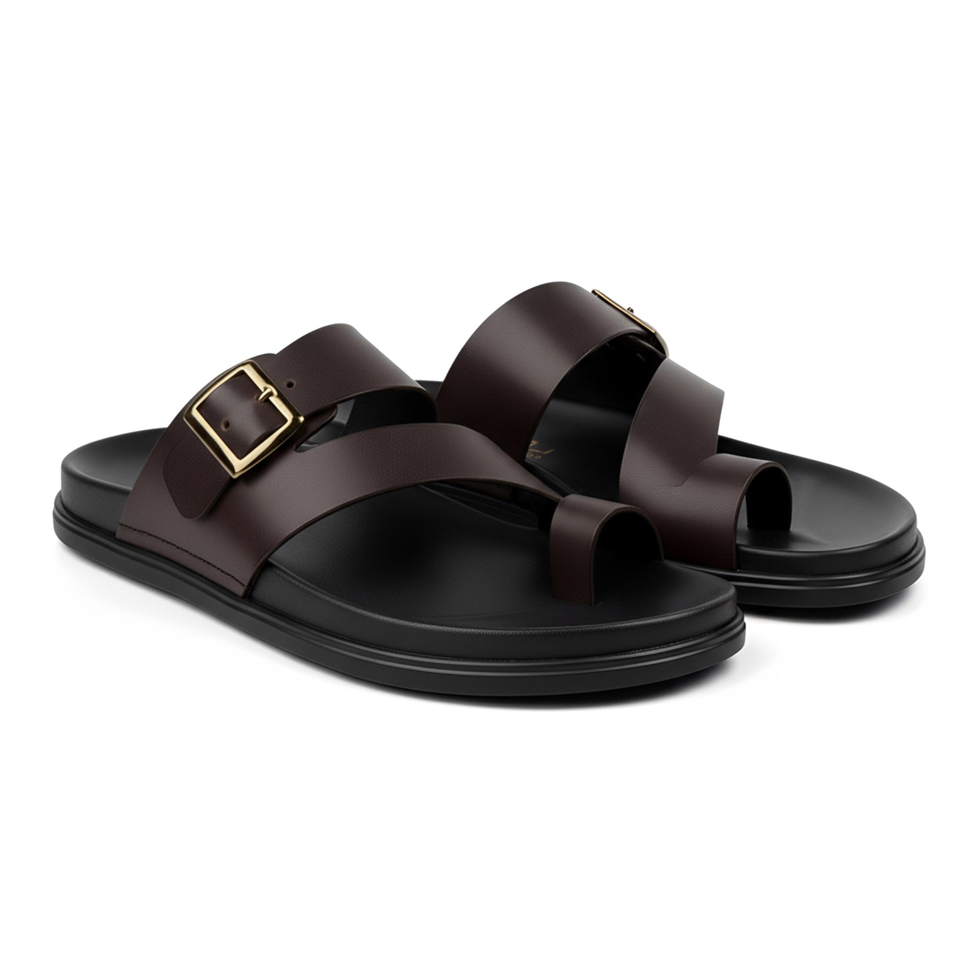 BRUTON Men's Buckle Strap Casual Sandals for Daily & Casual Wear