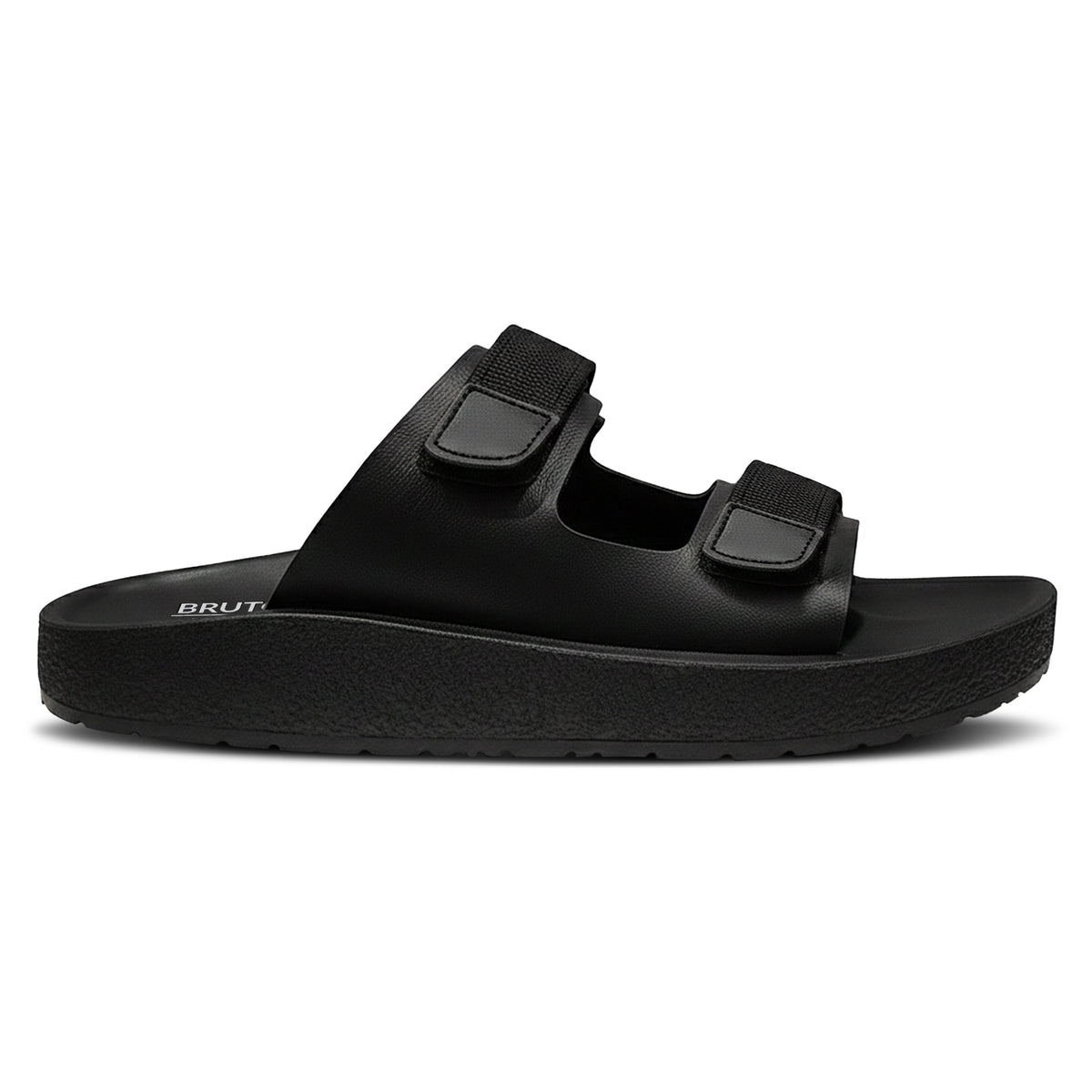 Men's Black Double Strap Sandals