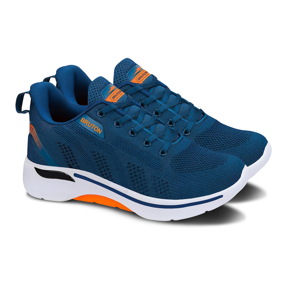 BRUTON Men's Navy Blue621 Lightweight Mesh Slip-On Sports Shoes with Cushioned Sole