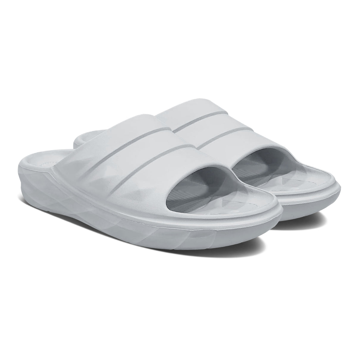 BRUTON 1044 Men's Comfort Slide Sandals – White