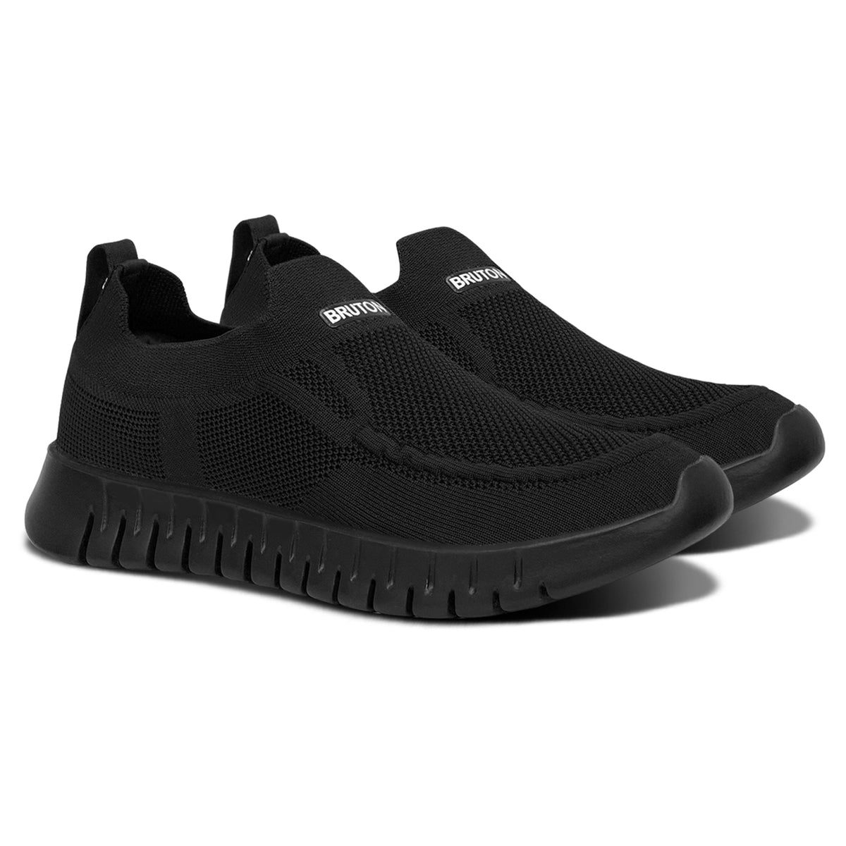 Bruton 790 Men’s Black Slip-On Running Shoes | Lightweight Casual Sports Sneakers