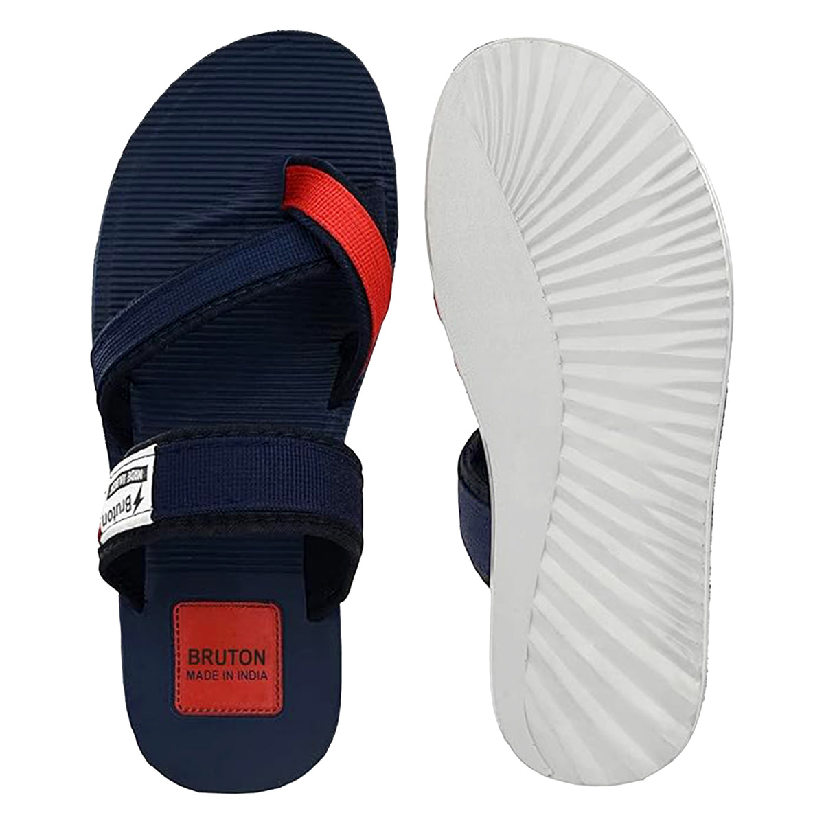 BRUTON 1031 Men's Sporty Casual Sandals – Navy & Red