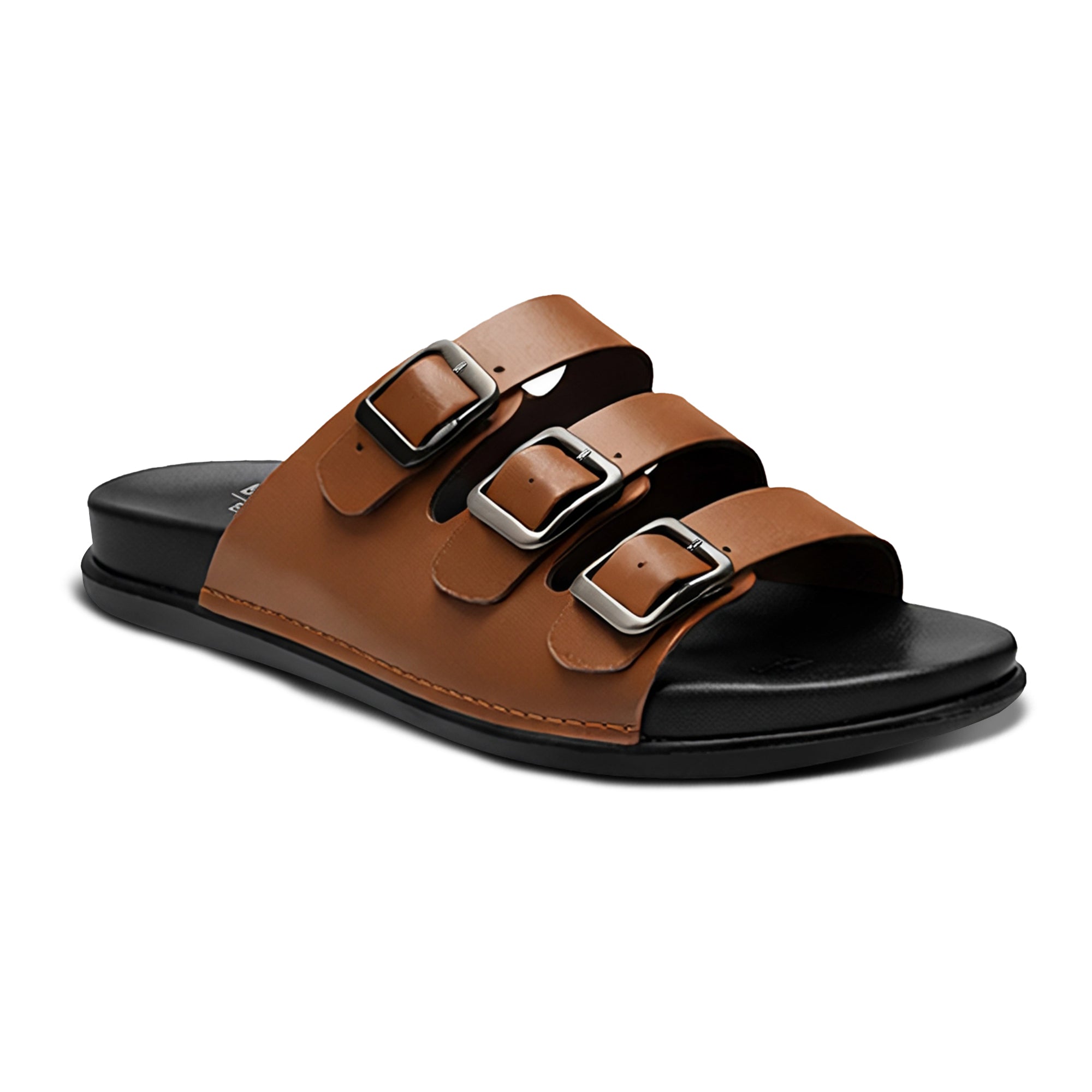 BRUTON Men's Triple Buckle Strap Casual Sandals