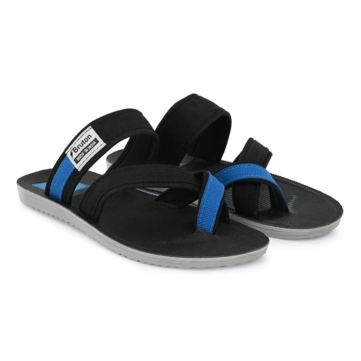 BRUTON 1032 Men's Sporty Casual Sandals – Black & Blue