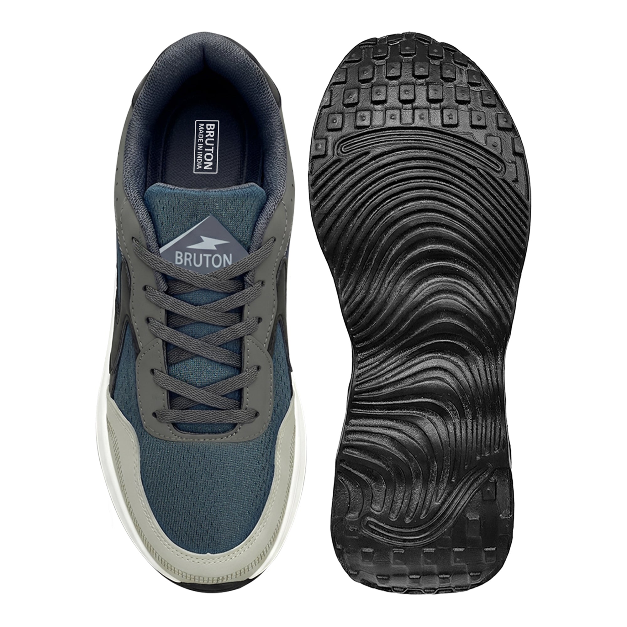 EVA608 Men’s Premium Casual Sneakers – Navy Blue, Grey & White