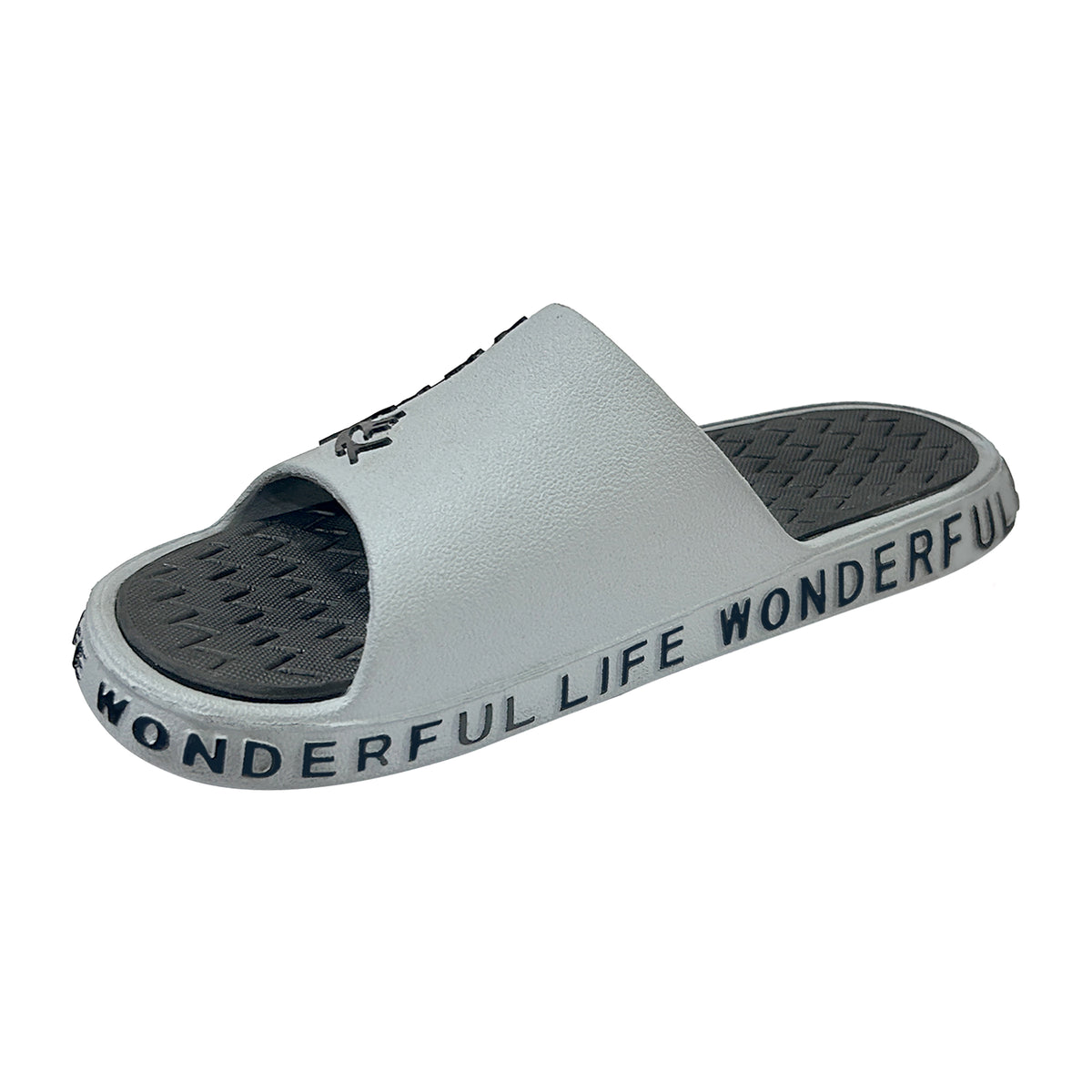 BRUTON 1074 Men's White & Black Casual Slides | Stylish Everyday Comfort