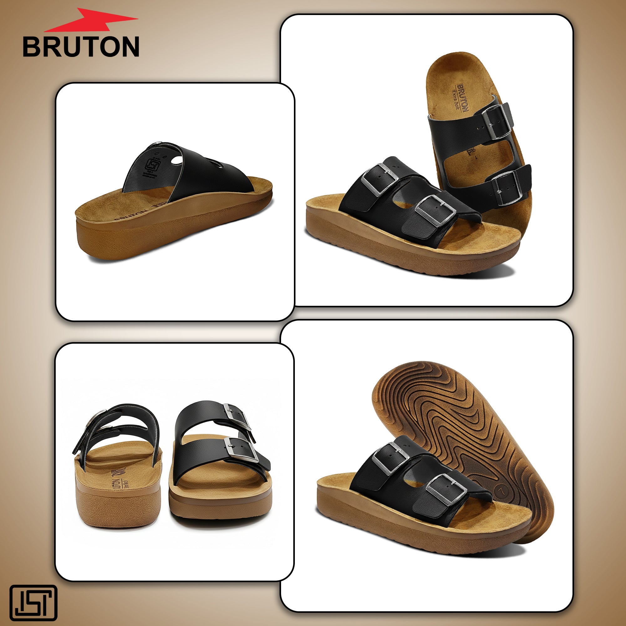 BRUTON 1134 Ortho Slippers Flip Flops for Men