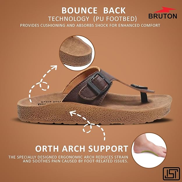 BRUTON Ortho Slippers Flip Flops for Men