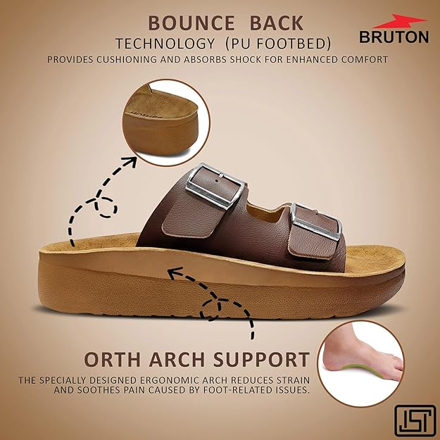 BRUTON 1133 Ortho Slippers Flip Flops for Men