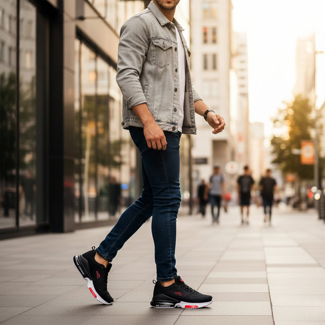 BRUTON 602-Berry EVA Lite Men's Running Shoes