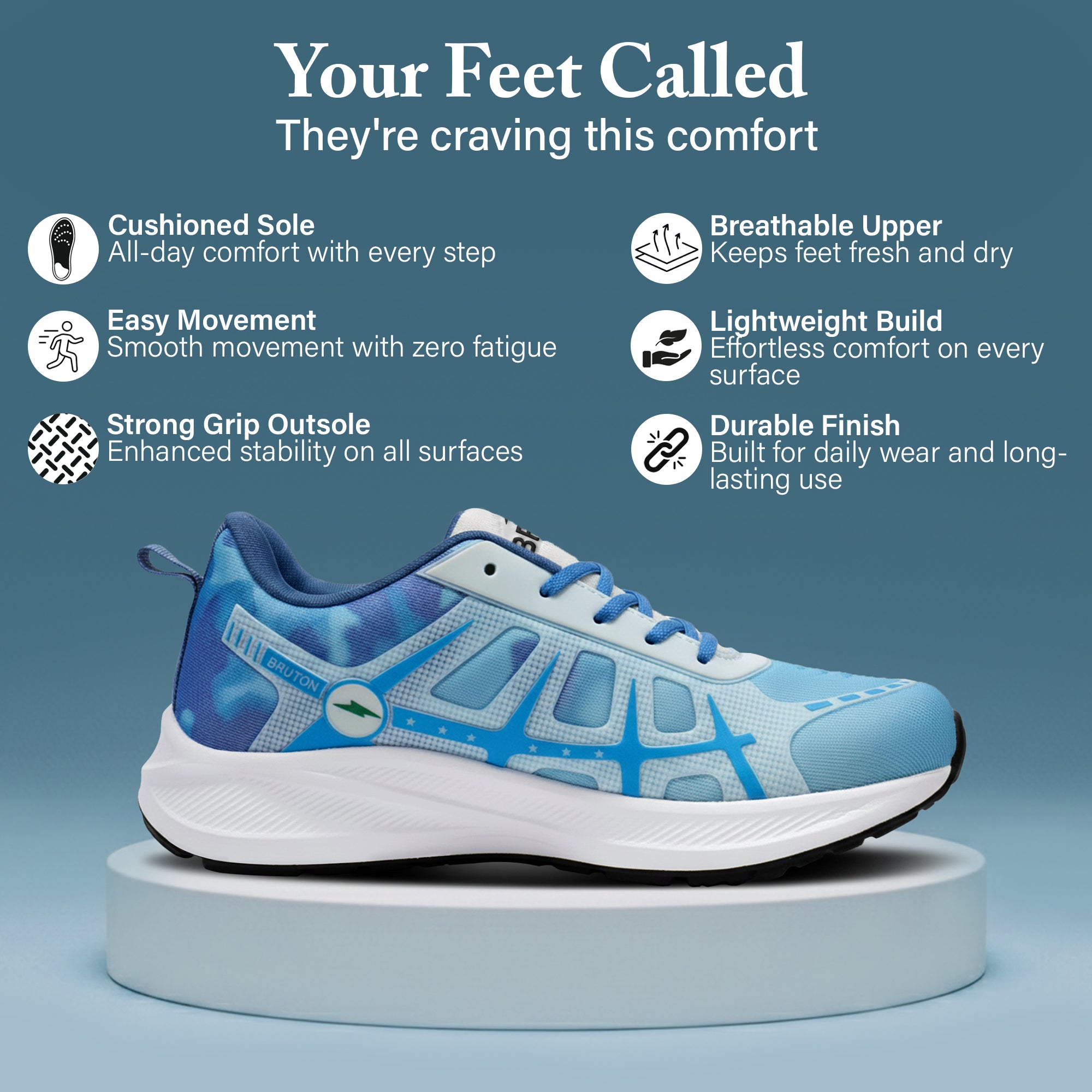 BRUTON 641 Men's EVA Lite Running Sport Shoes