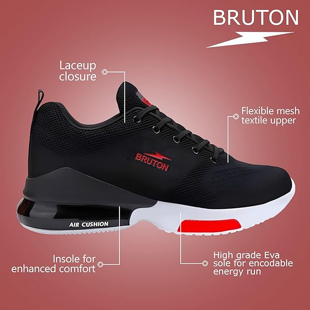BRUTON 602-Berry EVA Lite Sports Running Shoes for Men