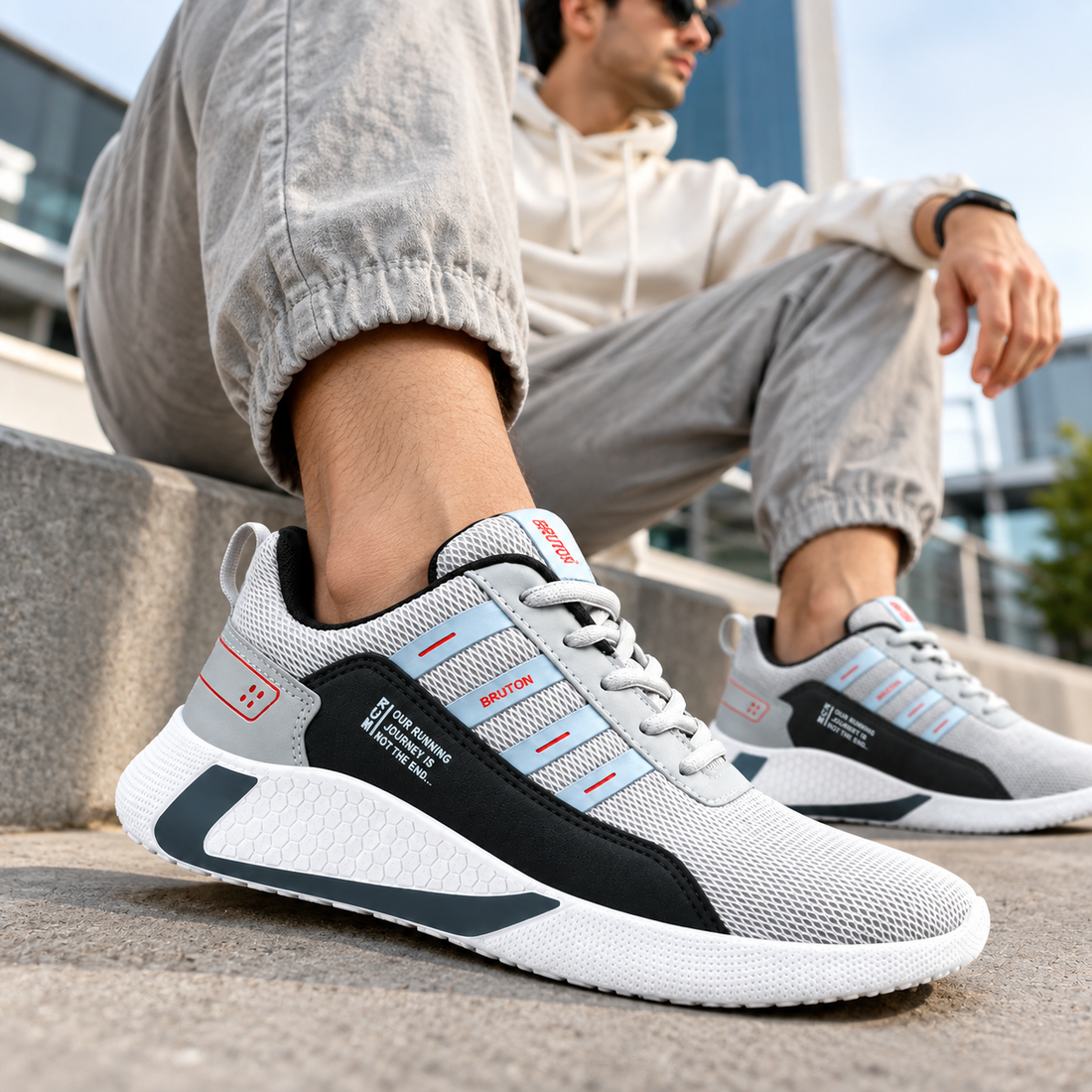 BRUTON PVC514 Men's Running Shoes – Lightweight & Sporty