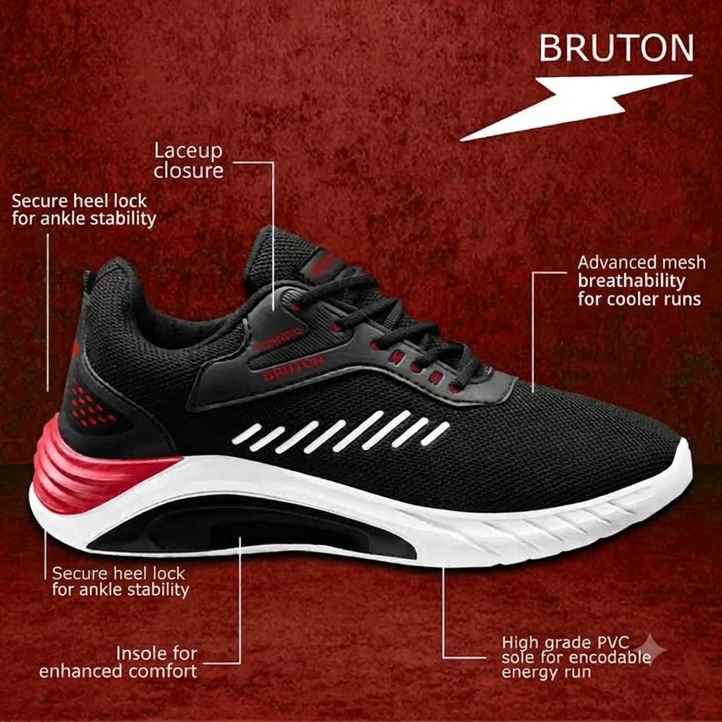 BRUTON PVC532 Men's Sports Running Shoes – Lightweight & Comfortable