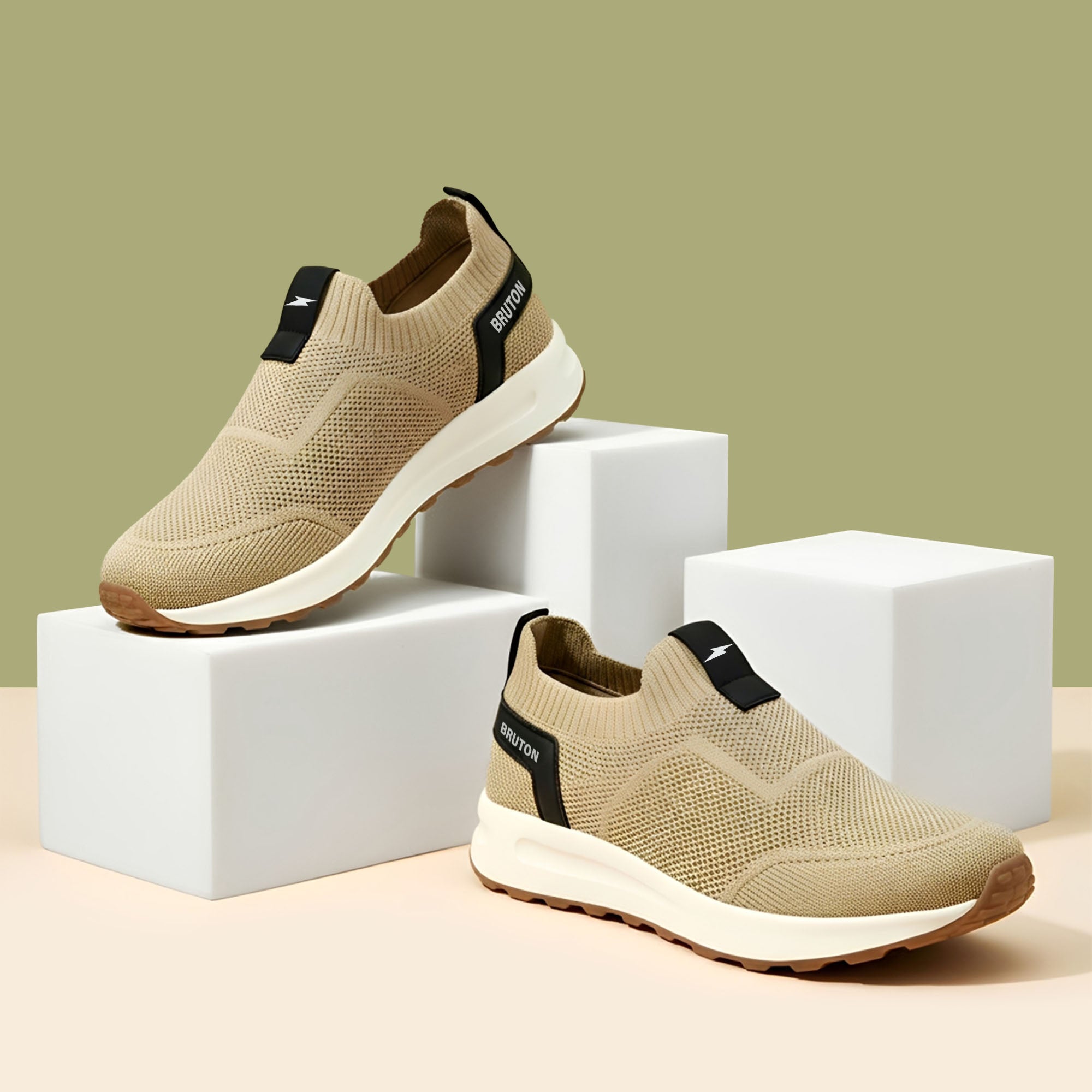 BRUTON EVA613 Men's Slip-On Running Shoes for Walking, Gym & Daily Use