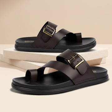 BRUTON Men's Buckle Strap Casual Sandals for Daily & Casual Wear