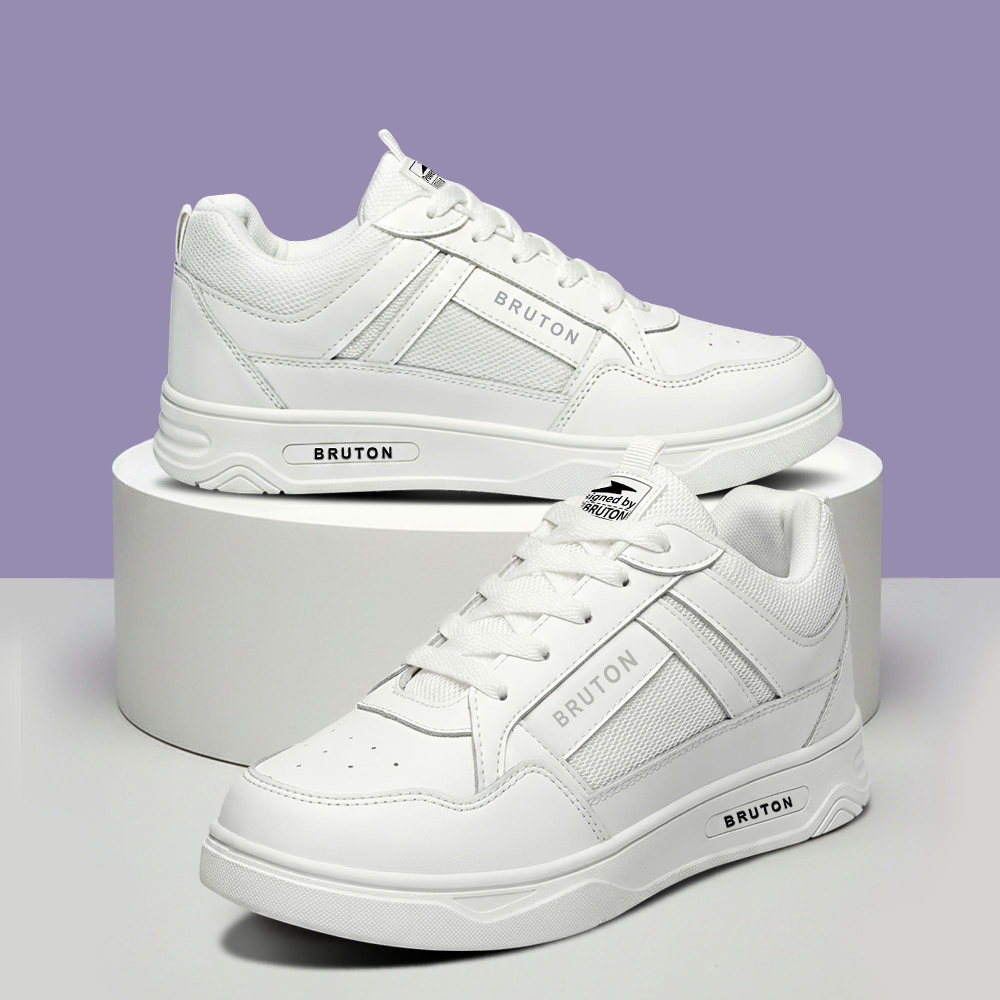 BRUTON EVA 221 Men's Running Shoes – All White Sports Shoes