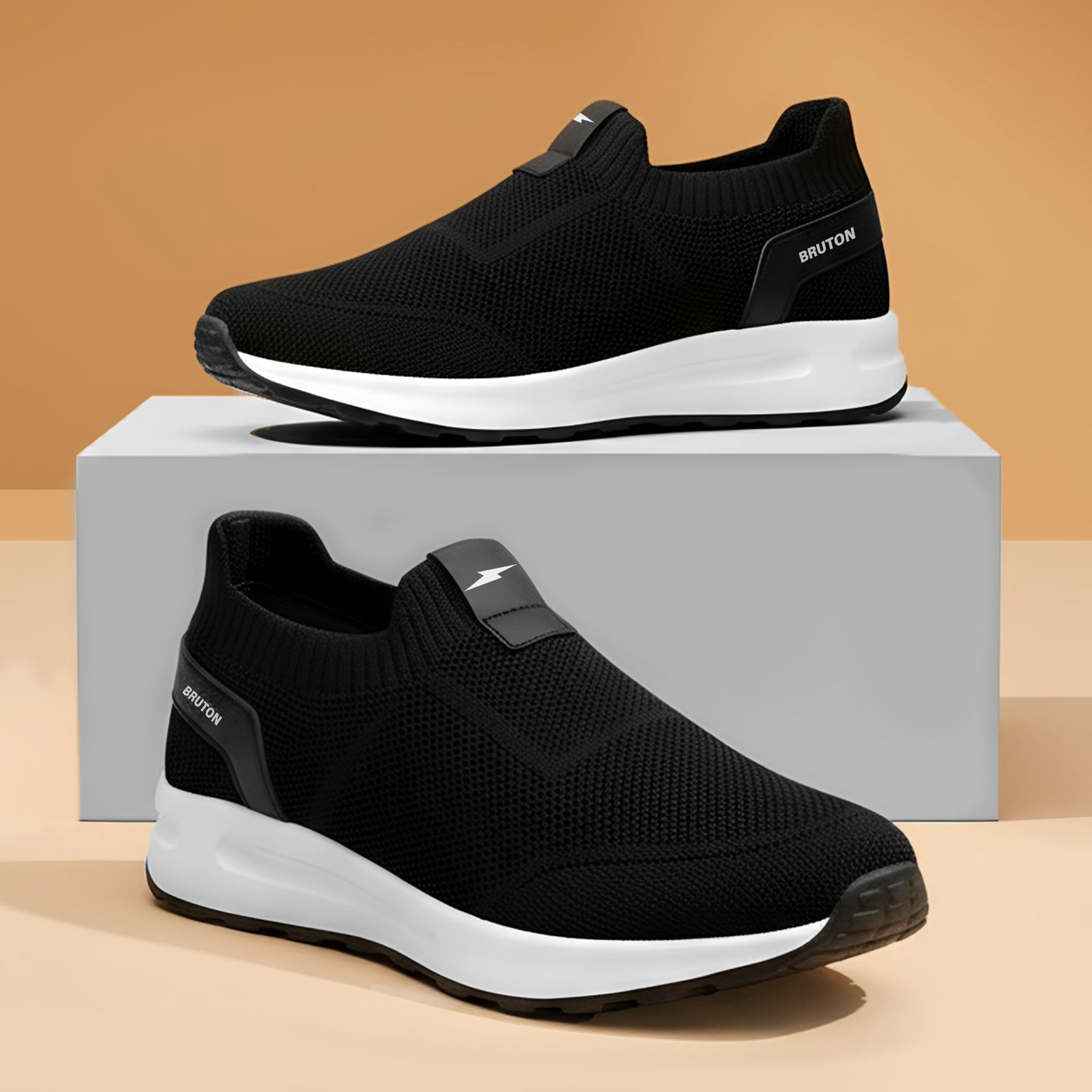 BRUTON EVA612 Men's Slip-On Running Shoes for Walking, Gym & Daily Use