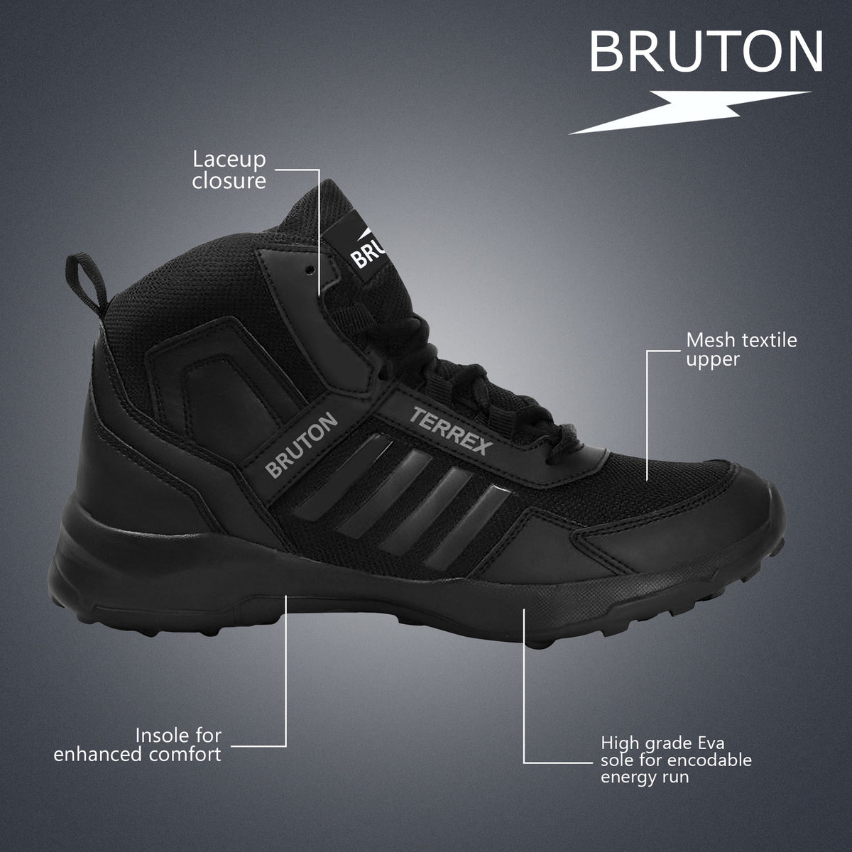 BRUTON 982 TrailCore High-Top Casual Sneakers