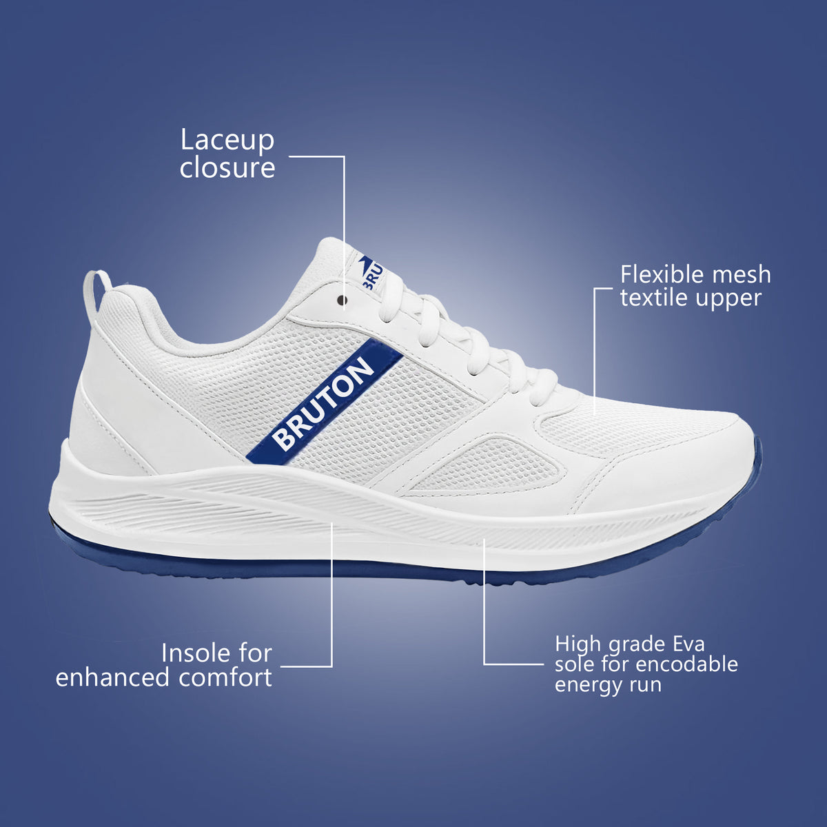 BRUTON 650 Lightweight Sports Running Shoes for Men & Women