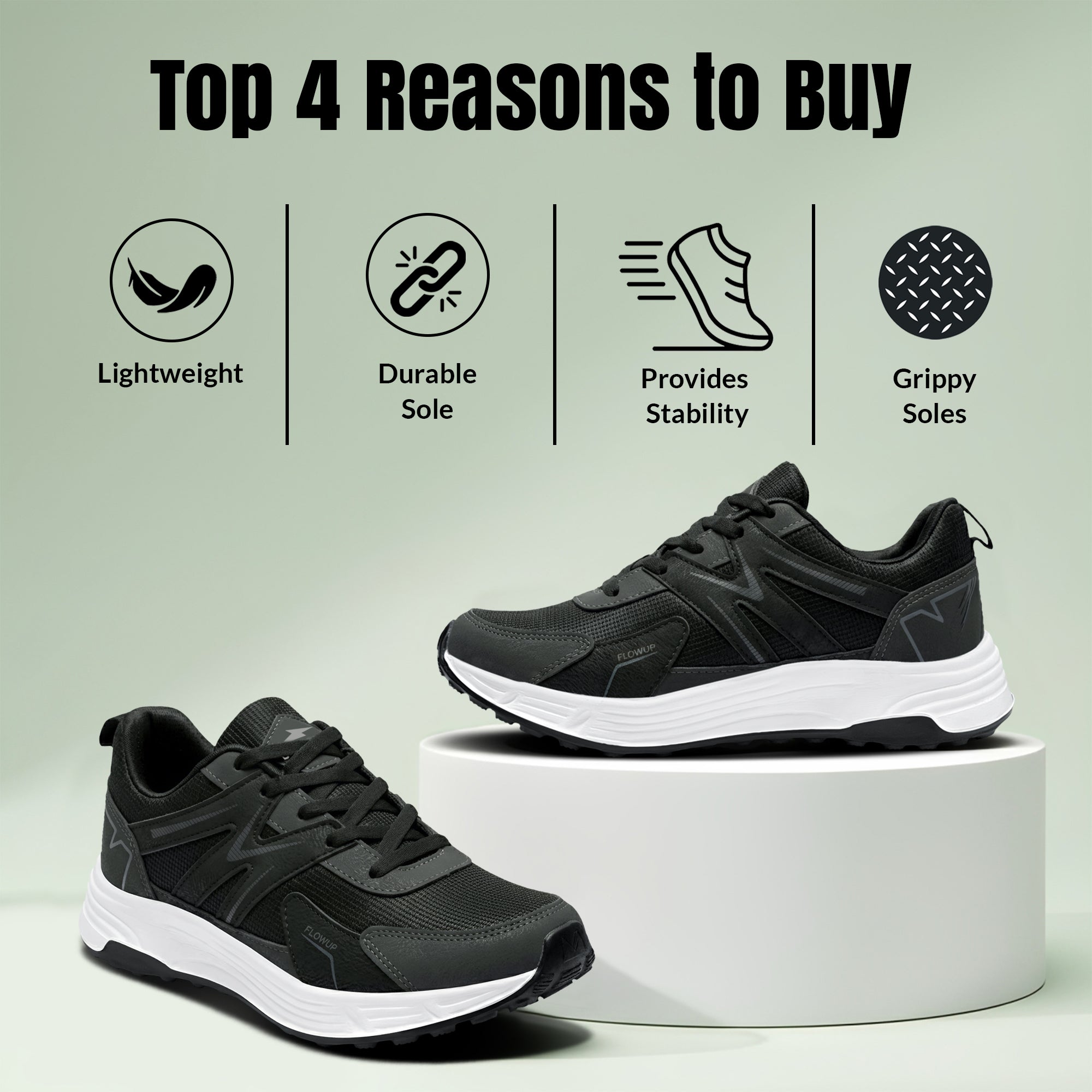 BRUTON EVA 624 Men's Running Shoes | Lightweight Sports Shoes for Running, Walking, Gym & Daily Wear