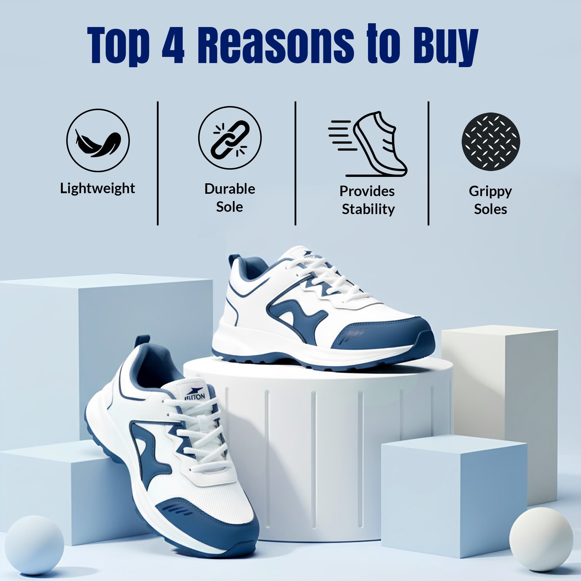 BRUTON EVA 628 Men's Running Shoes | Lightweight Sports Shoes for Running, Walking, Gym & Daily Wear