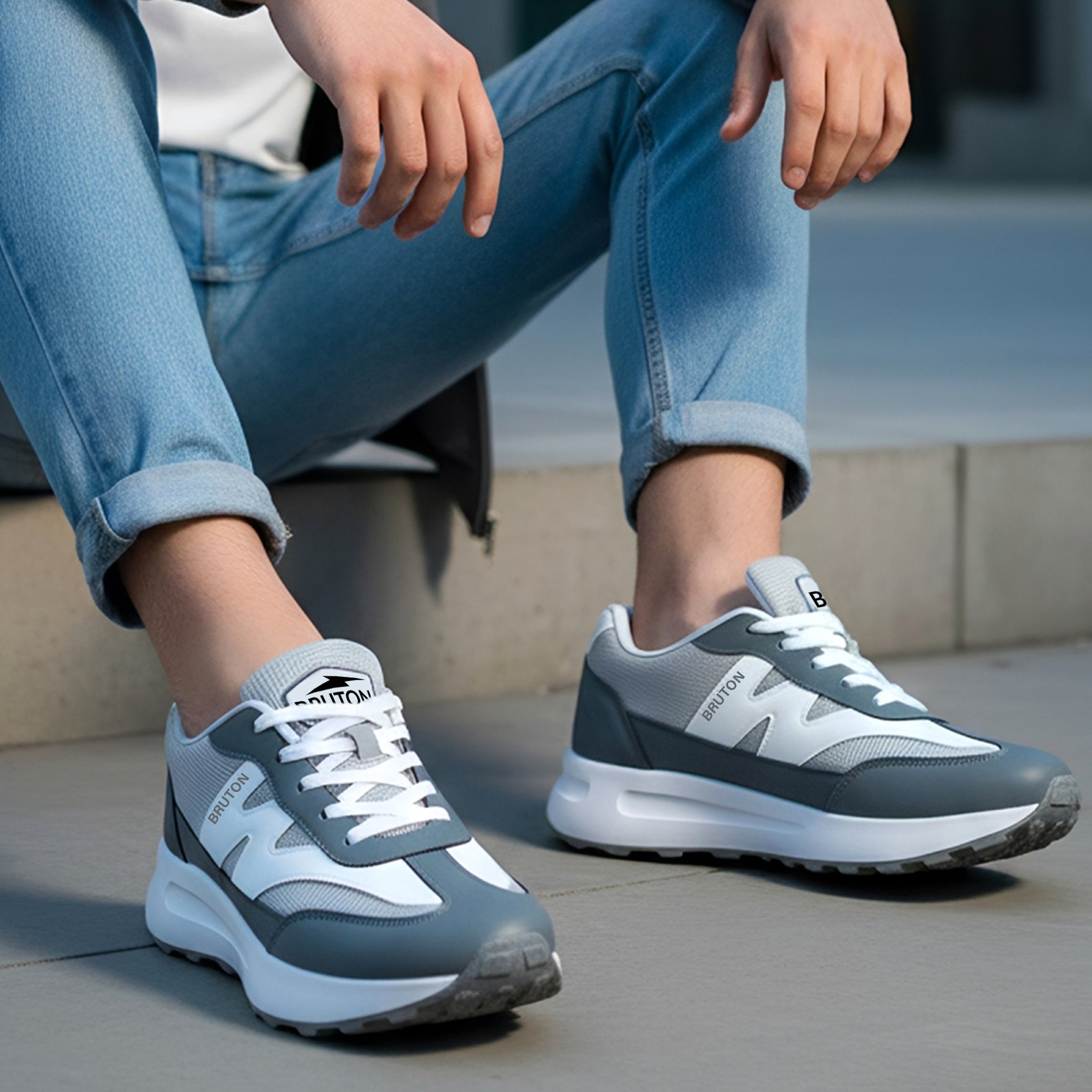 BRUTON EVA 618 Men's Running Shoes – Premium Lightweight Sports Shoes