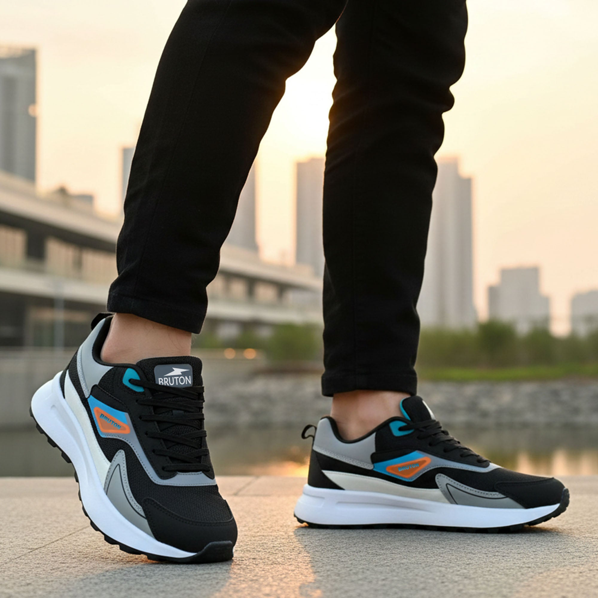 BRUTON EVA 620 Men's Running Shoes Lightweight Sports Shoes for Running, Walking, Gym & Daily Wear