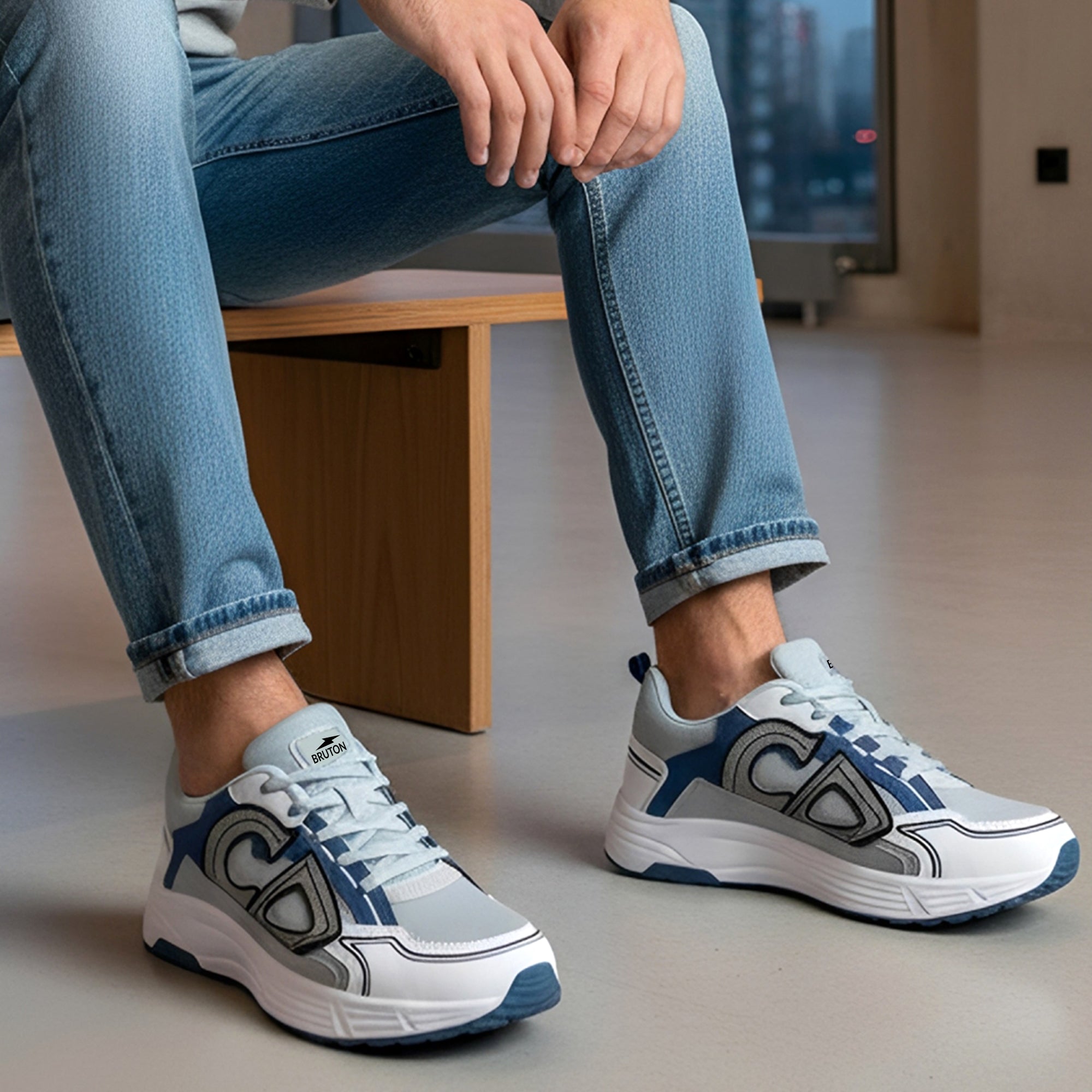 BRUTON EVA 629 Men's Running Shoes | Lightweight Sports Shoes for Running, Walking, Gym & Daily Wear
