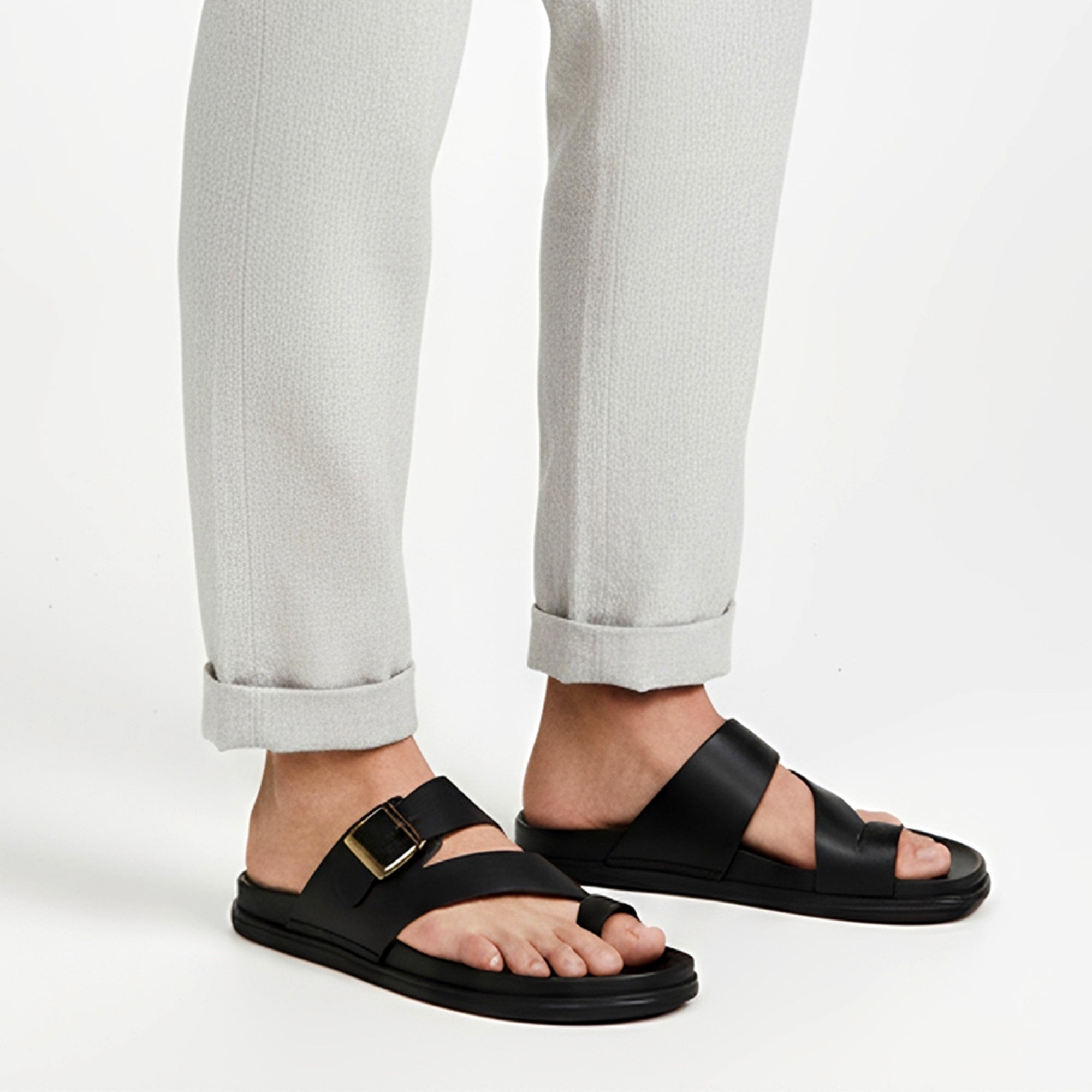 BRUTON Men's Adjustable Buckle Casual Sandals with Arch Support