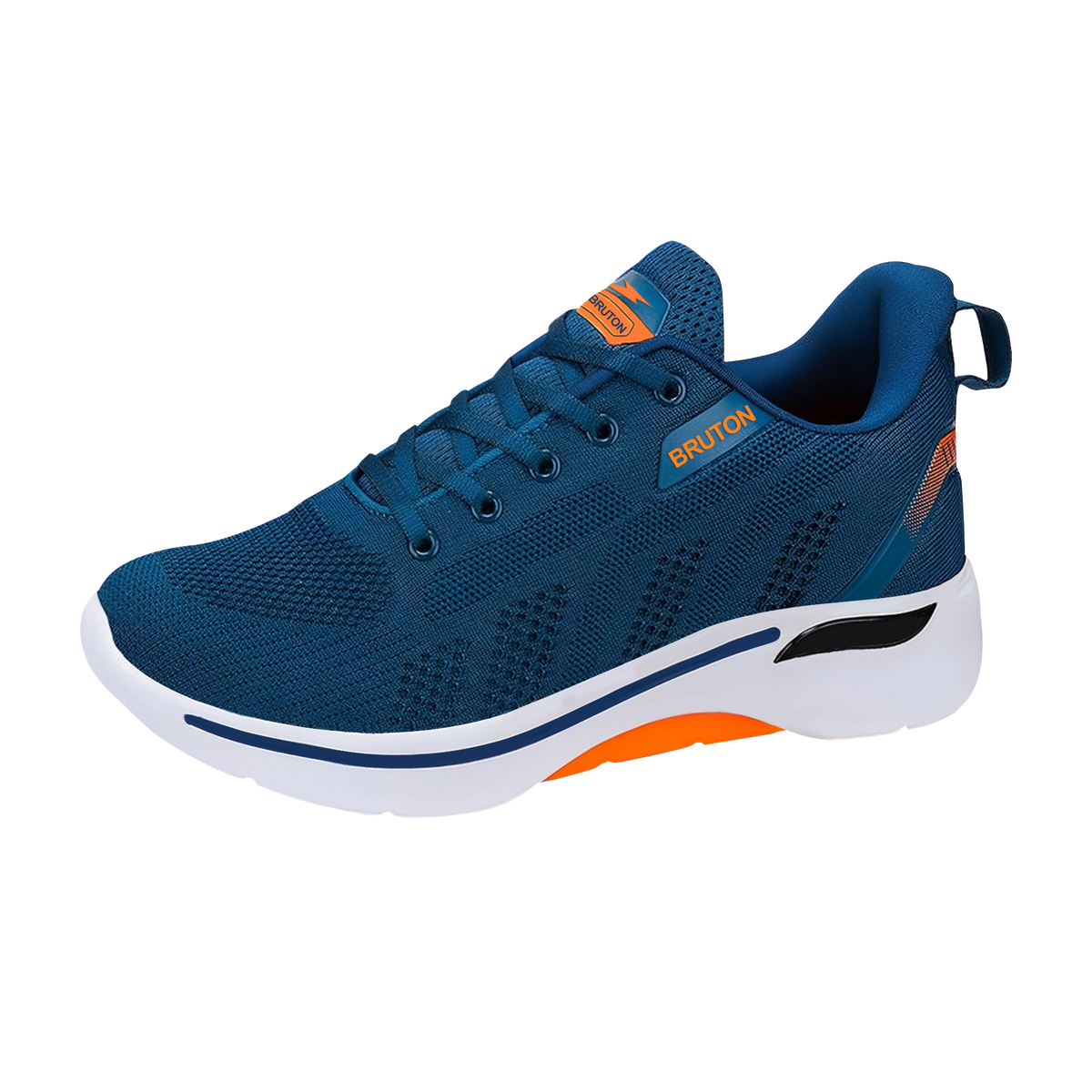BRUTON Men's Navy Blue621 Lightweight Mesh Slip-On Sports Shoes with Cushioned Sole